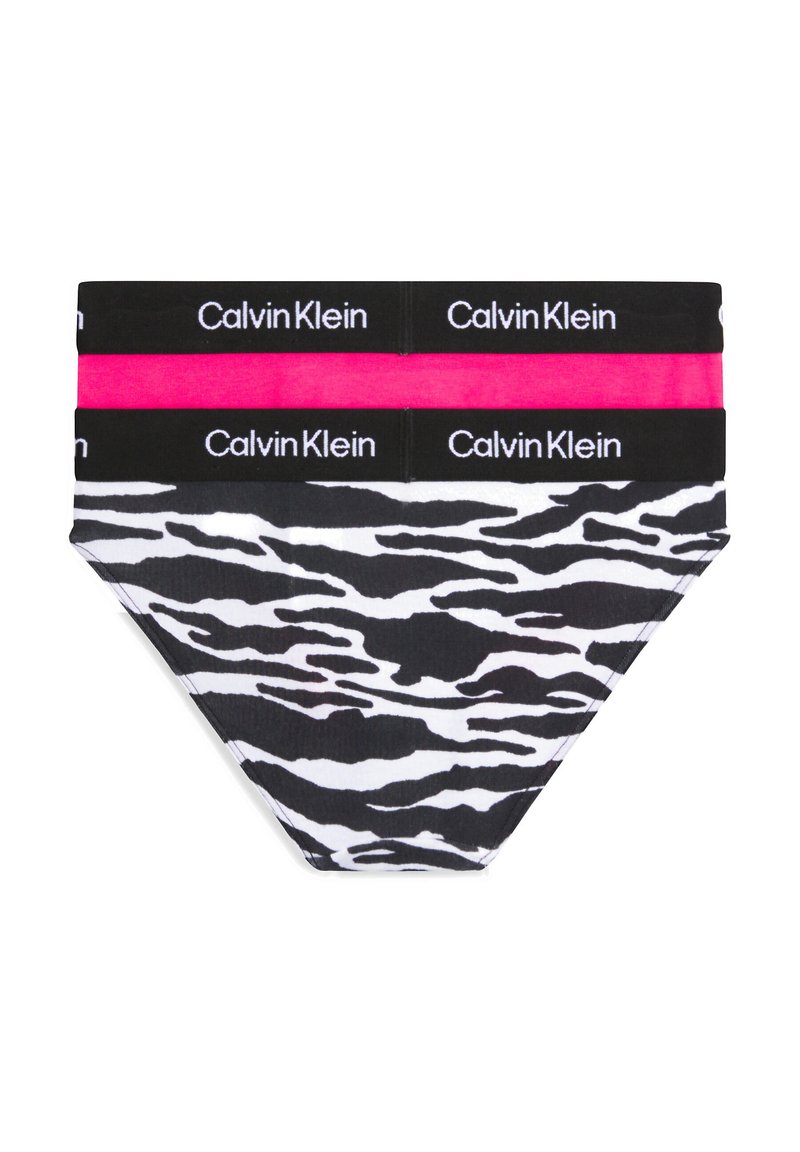 Calvin Klein Underwear 2PK Slip splittigerblackaop brightpeony/weiß