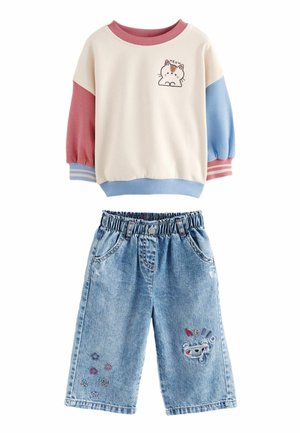 SET - Džínsy voľného strihu - denim