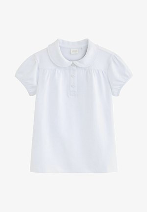 COTTON STRETCH PRETTY COLLAR SCHOOL JERSEY TOP - Polo majica - white