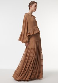 Leem TIERED - Plooirok - neutrals