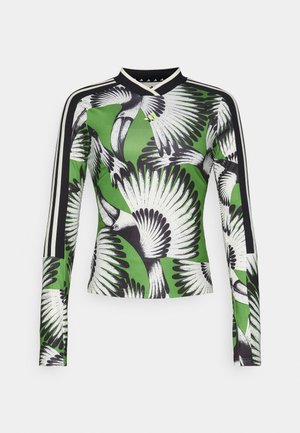 adidas Sportswear FARM LONGSLEEVE - Long sleeved top - cream white/crew green/black