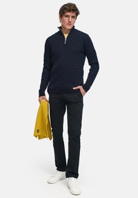 Kronstadt CABLE HALF-ZIP - Maglione - sky captain