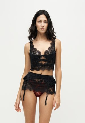 Hunkemöller, SYLVIA PLUNGE UP LL - Корсет - caviar