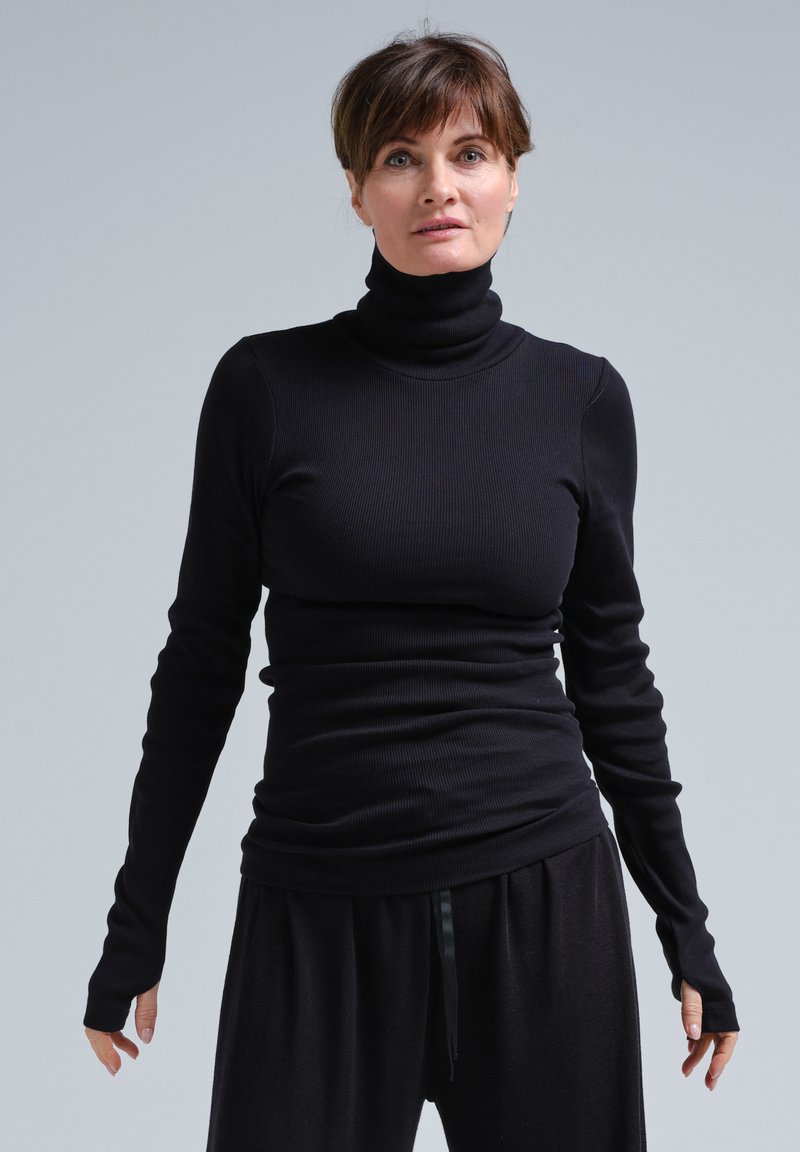 Seamless Basic COZY - Langærmet T-shirt - black