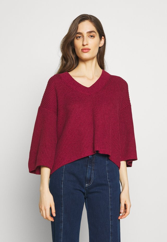 Neule - plum purple