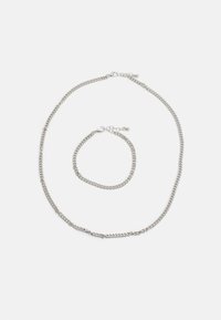 JACCHAIN NECKLACE AND BRACELET SET - Colar - silver coloured