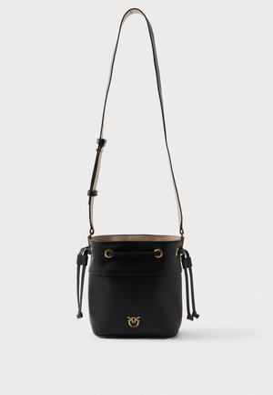 SECCHIELLO MINI DOUBLE - Soma ar siksnu pāri ķermenim - nero/beige/gold-coloured