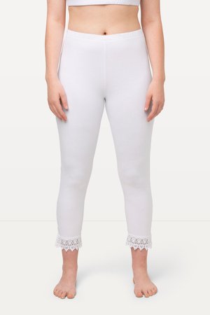 Ulla Popken, GROSSE GRÖSSEN 7/8  - Leggings - white