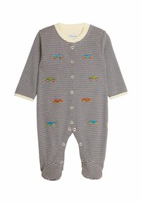 JoJo Maman Bébé CAR EMBROIDERED - REGULAR FIT - Nattdräkt - ecru navy stripe