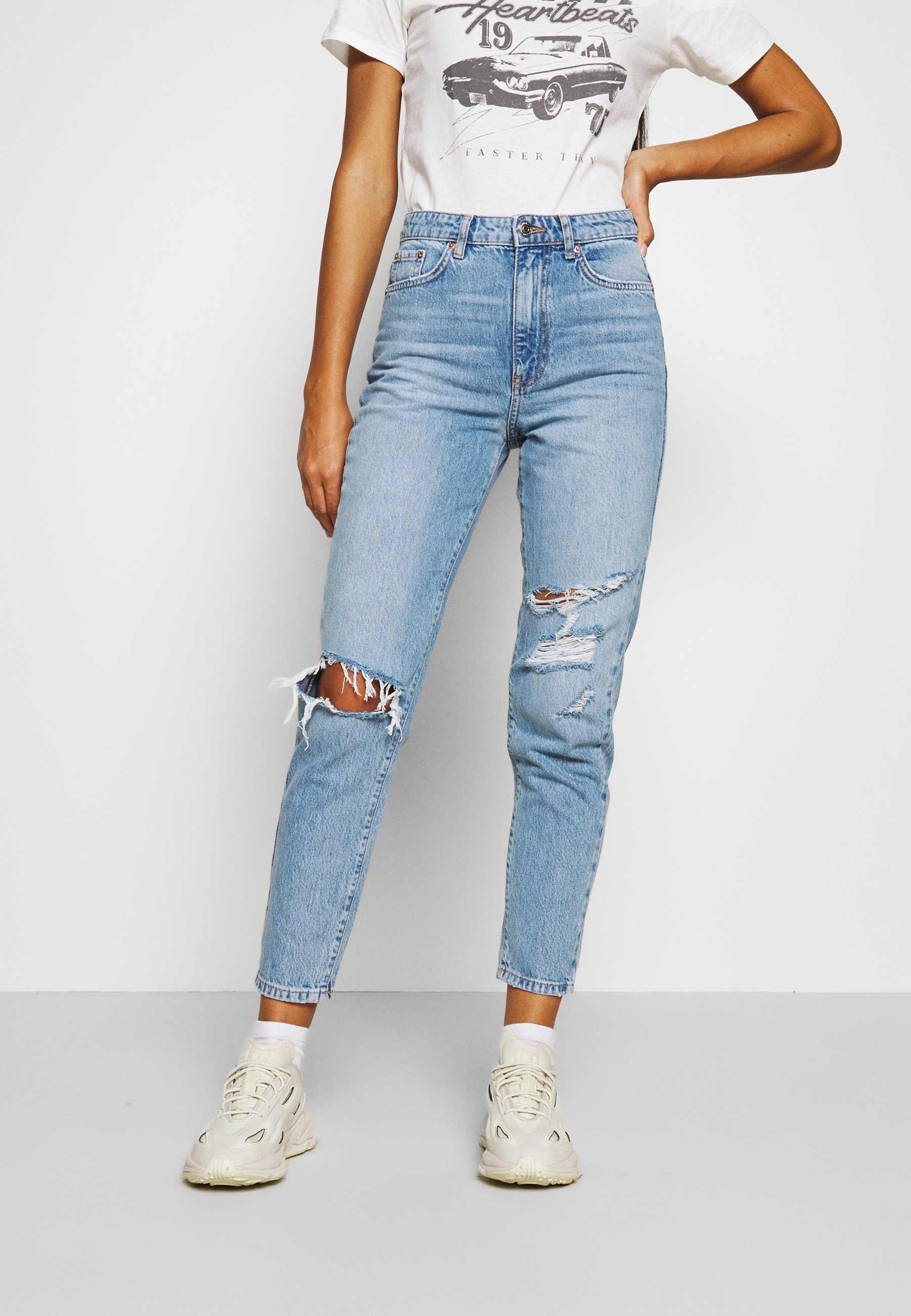 Gina Tricot DAGNY MOM - Relaxed fit jeans - ocean blue/blue denim -  Zalando.de