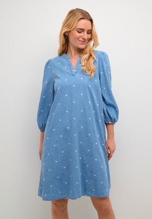 MICHELLE  - Robe de jour - light blue white hearts