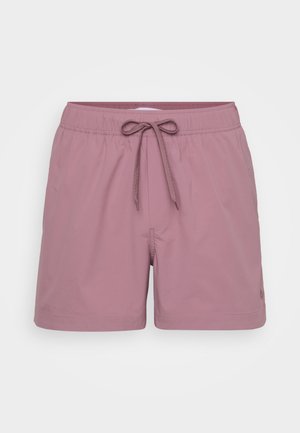 Paarse zwembroek met een elastische tailleband, verstelbare trekkoord en zijzakken. Gemaakt van lichtgewicht, sneldrogend materiaal.