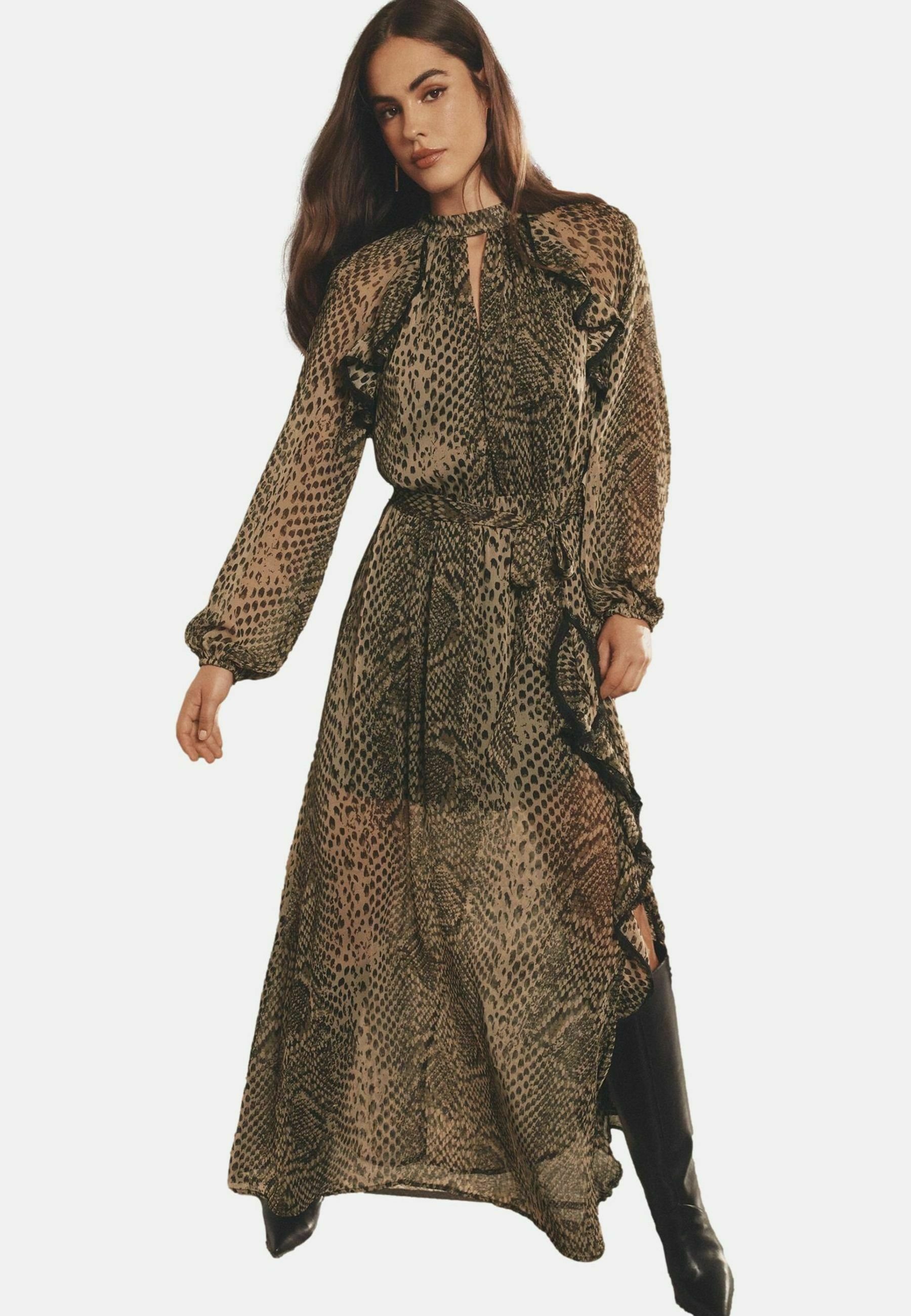 Lipsy Maxi dress - khaki green snake print/green - Zalando Lipsy Maxi dress - khaki green snake print/green - Zalando