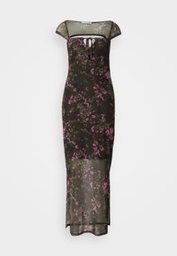 Dolga obleka - khaki/pink