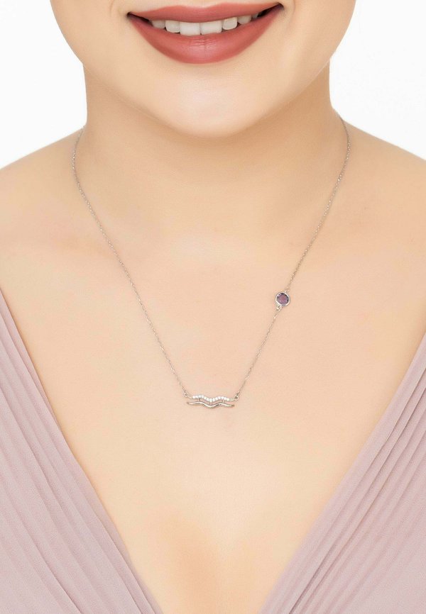 ZODIAC BIRTHSTONE AQUARIUS AMETHYST - Necklace