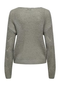 JDY BADUT L/S  VNECK STRUC GLITT - Maglione - grau