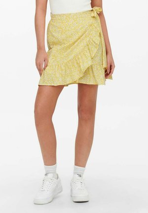 ONLOLIVIA WRAP SKIRT - A-linjekjol - cream gold