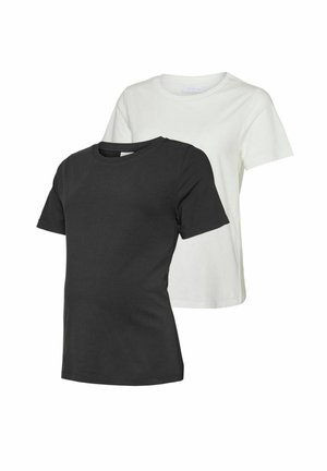 NORMAL GESCHNITTEN RUNDHALS 2 PACK - Osnovna majica kratkih rukava - black