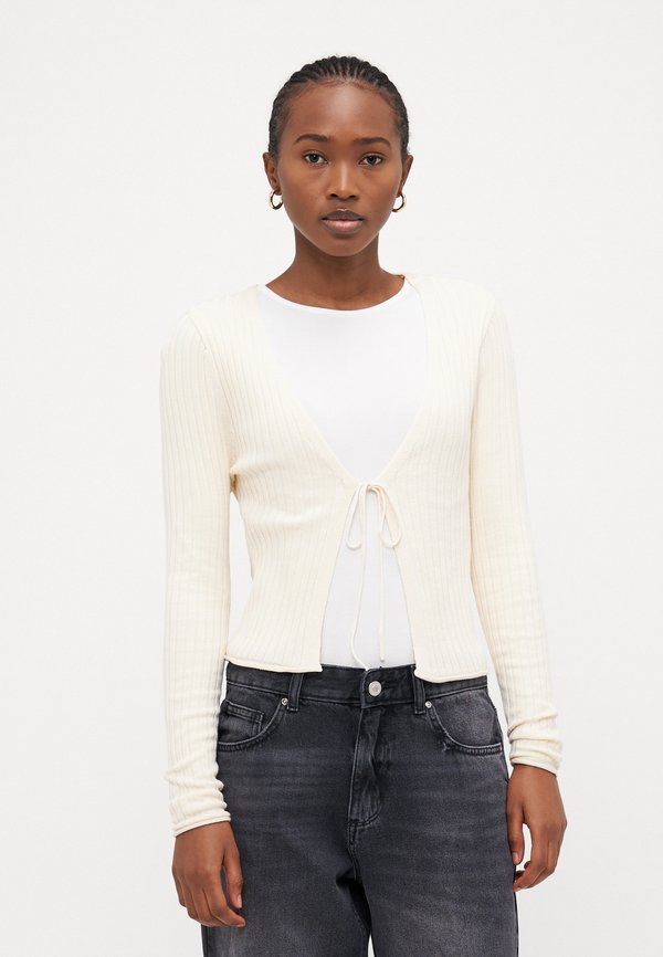 ONLMILA V NECK CARDIGAN - Strickjacke - birch