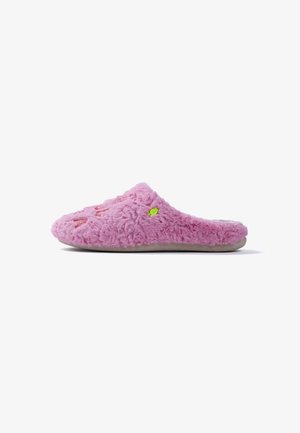 Hot Potatoes, HOT POTATOES PINK FUZZY HOUSE SLIPPERS WITH TEXT 80947 - Pantuflas - rosa