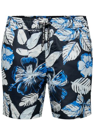 ONSTHOR FLOWER MIT TUNNEL - Badeshorts - blau