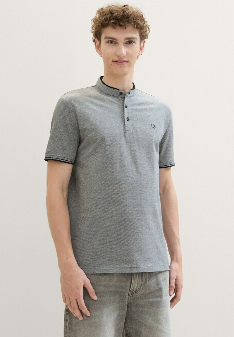 TOM TAILOR Denim T-shirt Uomo Con Scollo A V - Bianco, Taglia XXL