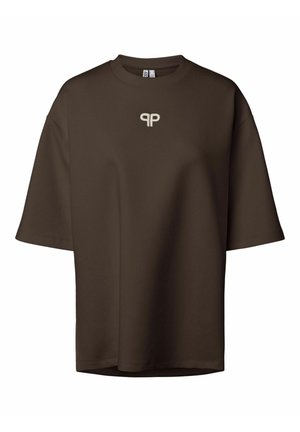 Pieces, T-SHIRT PCMUNA OVERSIZE - T-shirt basique - hot fudge