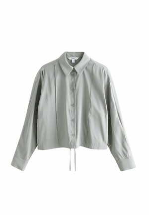 Helehall, pikkade varrukatega lühike särk ees nuppudega, terava kraega ja õhuke reguleeritava nööriga servas.