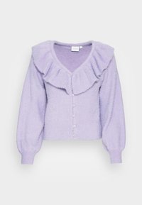 VIHELLY FRILL CARDIGAN - Casaco de malha - pastel lilac