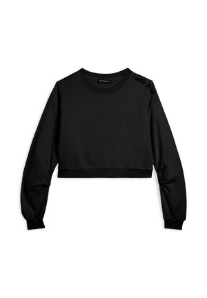 OVERSIZE CROPPED CON STAMPA FLOW SULLA SPALLA - Sudadera - dark grey