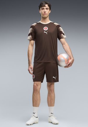 Puma, FC ST. PAULI AUFWÄRMTRIKOT - T-Shirt sport - espresso brown- white