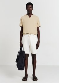 Calliope BERMUDA LINO RIGATO - Shorts - var sabbia
