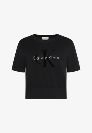 Calvin Klein Jeans, LOGO SWEATER - T-Shirt print - black