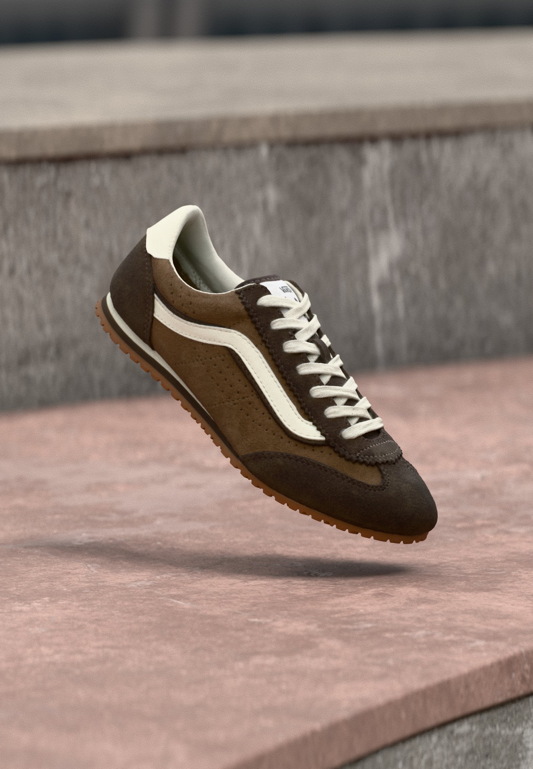 Vans Dark Brown Suede Low-Top Sneakers with Cream Laces Vans Knu Skool Psde Clean Brown | Footshop main image 3