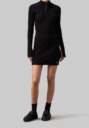 Pletené šaty - black