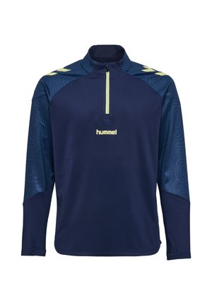 2.0 TRAINING HALF ZIP - Langærmet T-shirt - marine shadow lime