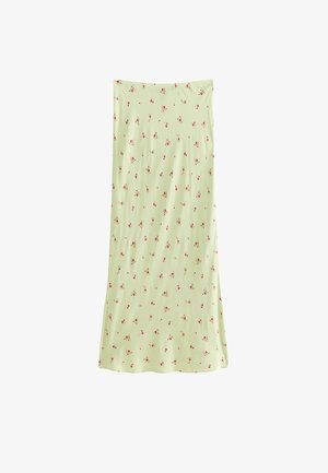 New Look, FLORAL DITSY PRINT BIAS CUT MIDI SKIRT - Maxi skirt - green pattern
