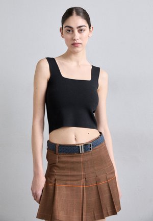 REVERSIBLE BELTWITH FLATTENED EDGE - Cintura - dark chambray