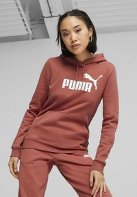 Puma LOGO HOODIE - Felpa con cappuccio - astro red