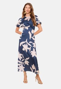 Maxi ruha - navy floral