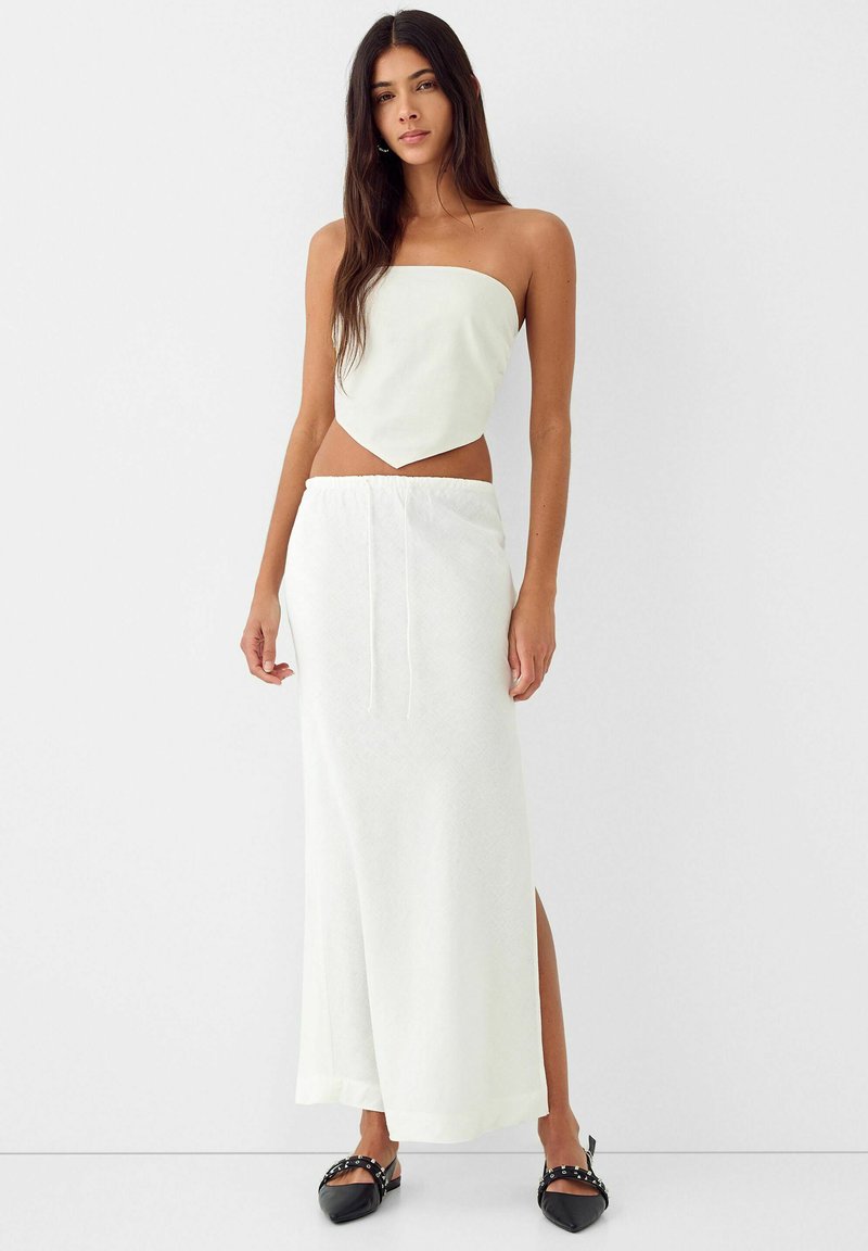 Bershka Maxirok wit Bershka Maxirok wit