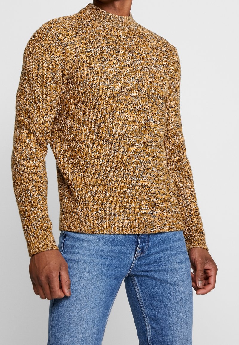 Topman Stickad tröja - mustard yellow