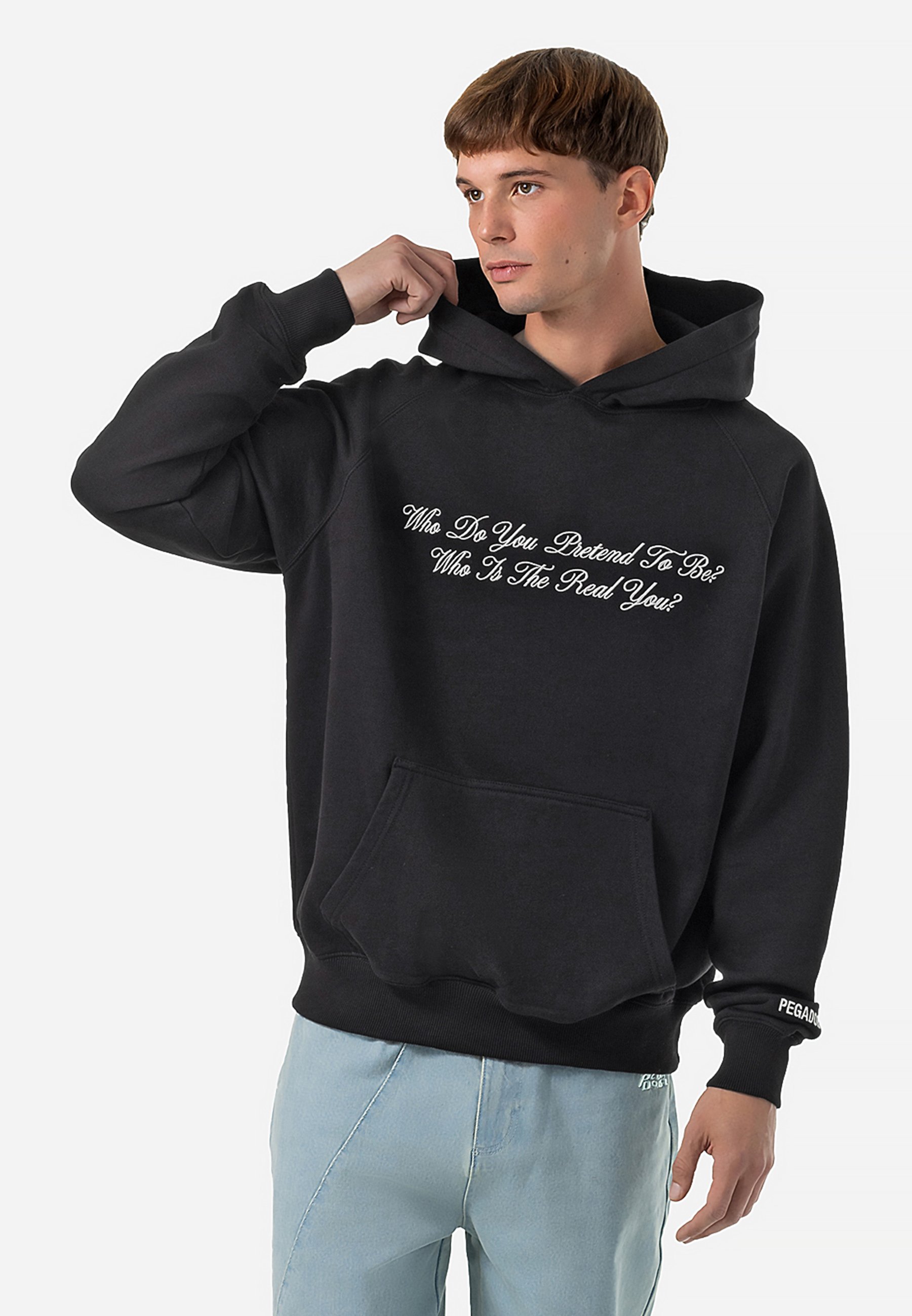 Pegador BELLAIR OVERSIZED Sweater washed black/zwart