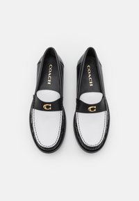 COACH JOLENE LOAFER - Jalga libistatavad jalanõud - black/optic white