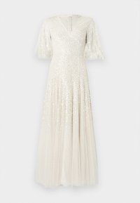 DAPPLED SEQUIN CAPE ANKLE GOWN - Pidulikud riided - cream