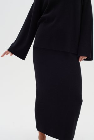 RAFEE - Maxi skirt - black