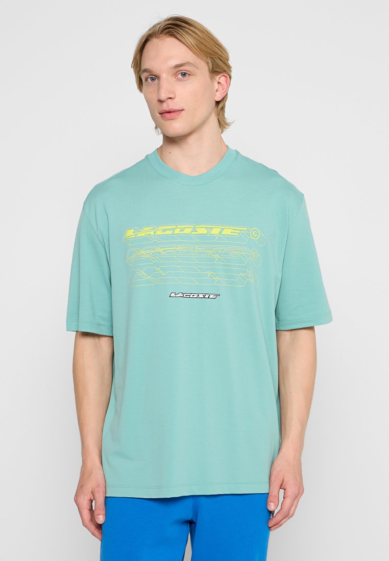 Lacoste T-shirt print turquoise