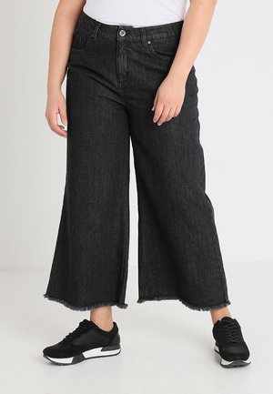 LADIES CULOTTE - Flared-farkut - black washed
