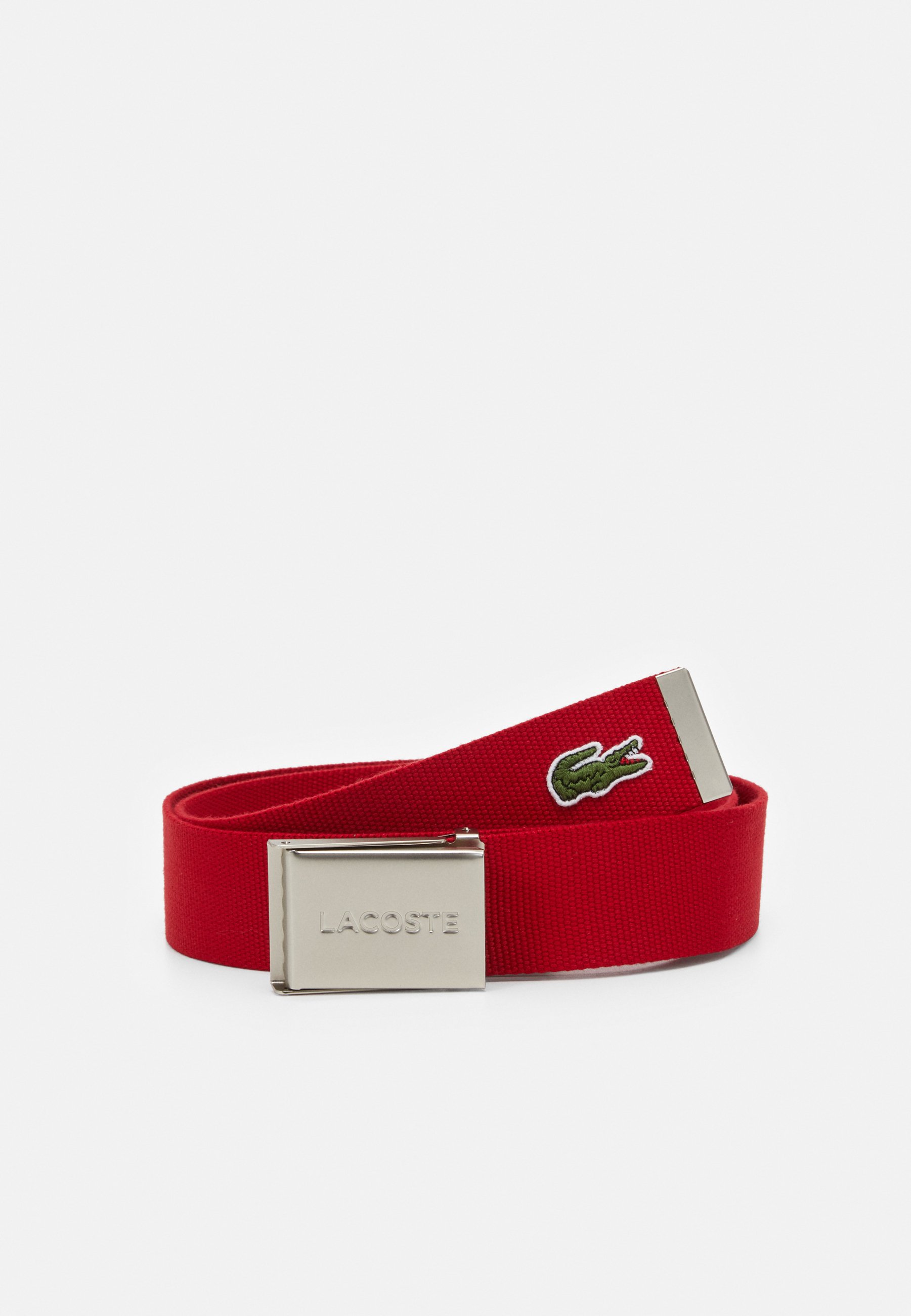 red lacoste belt