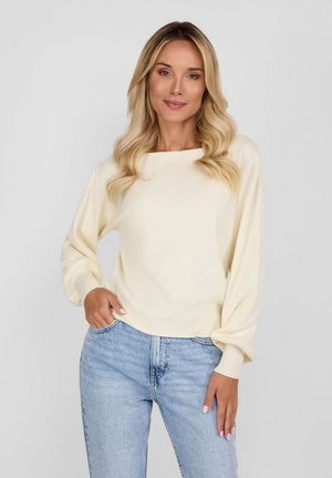 RESPECT BOAT NECK - Džemperis - cream
